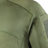 Close-up of the Condor Trident Short Sleeve Battle Tops upper back and shoulder, showing textured fabric, detailed stitching, and a Velcro sleeve patch—perfect for military and first responder applications.